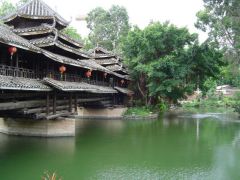 Bridge over a lake in Nanning, Guangxi, China