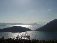 View from Ocean Park mountain Hong Kong
