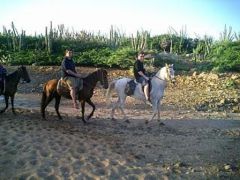 Me and my friend on horse back...